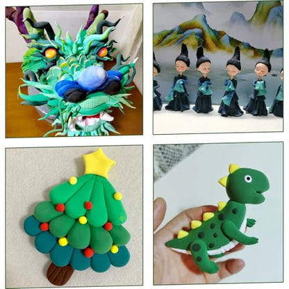 Air Dry Clay Lightweight, Flexible Modeling Clay for Adults Arts and Crafts - color: Green