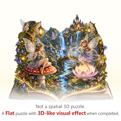 Wooden Puzzles for Adults, 11.4 * 10.1 in 165 pcs Blossom Fairy Puzzle - color: Blossom Fairy, size: Medium