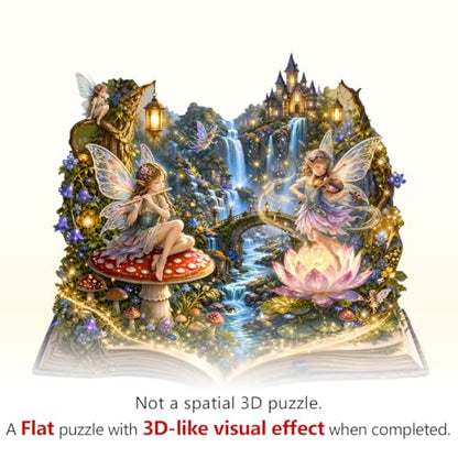 Wooden Puzzles for Adults, 11.4 * 10.1 in 165 pcs Blossom Fairy Puzzle - color: Blossom Fairy, size: Medium