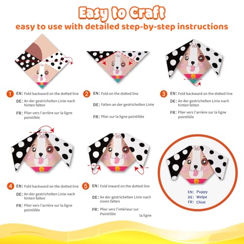 Funtopia Origami Kit for Kids Ages 5-8 8-12, 260 Sheets Origami Paper