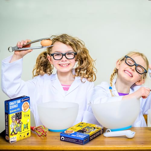 Einstein’s Crazy Egg Science LAB Science Kit for Kids. STEM for Boys & Girls Aged 8 and Above. 14 Exciting Experiments Inside. Detailed Picture Guide Included. - color: Blue and Yellow