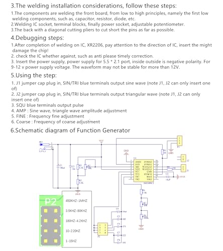 XR2206 High Precision Function Signal Generator DIY Kit