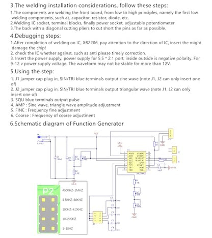 XR2206 High Precision Function Signal Generator DIY Kit