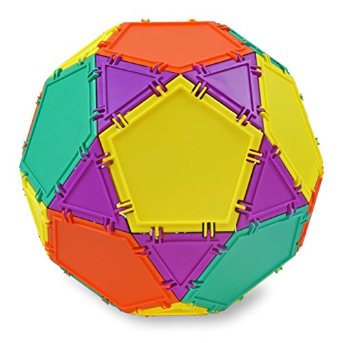 3D Building Set for Learning Math, Includes Many Online Activities, 32-pc, Made in USA (Pentagon/Triangle)