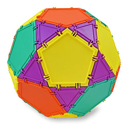 3D Building Set for Learning Math, Includes Many Online Activities, 32-pc, Made in USA (Pentagon/Triangle)
