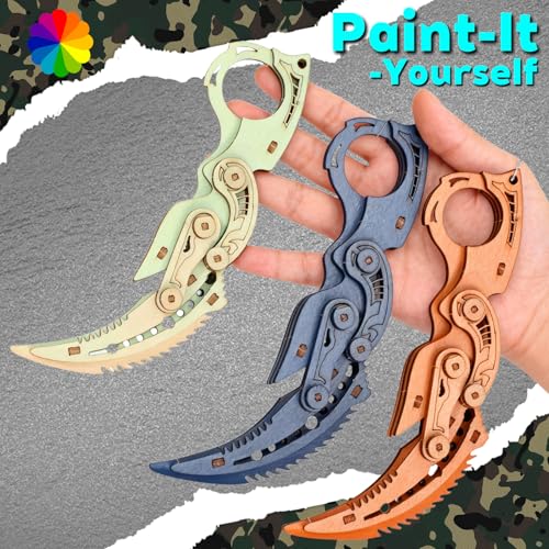 3D Wooden Puzzles for Adults – 6 Knife-Shaped Puzzles with 266 Pieces