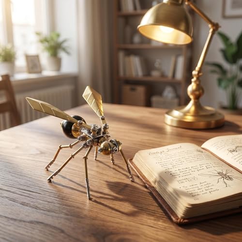 3D Metal Puzzle Model Mechanical Kits for Adults Teens Steampunk Hornet Insect 140+ Parts 2-3 Hours Build Assembly Cool Desk Decor Christmas & Birthday Gift for Men (Hornet) - style: Hornet