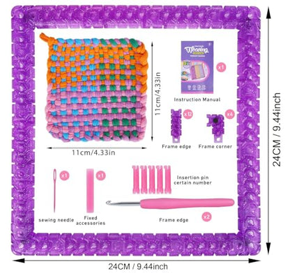 BLISSIQUEE Weaving Loom Kit for Kids – 288 Loops Potholder Craft Gift - color: Weaving Looms
