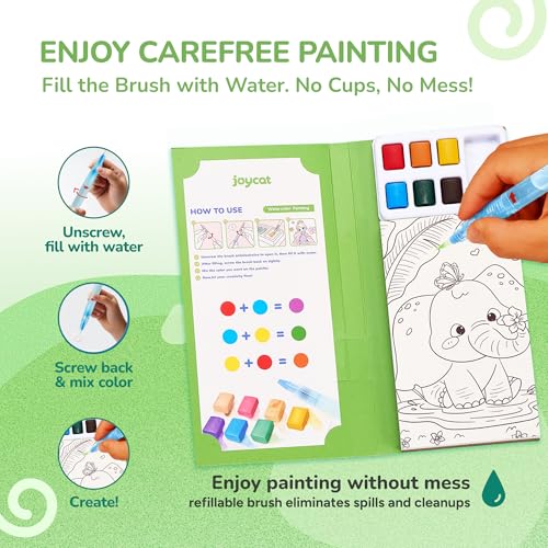 JoyCat Pocket Paint with Water Coloring Books for Kids - style: 1 Pack - Animals
