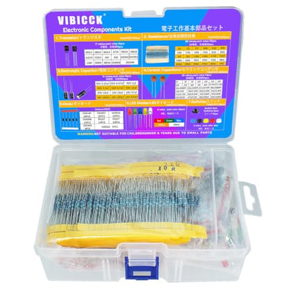 1390Pcs Basic Electronics Component Assortment Kit