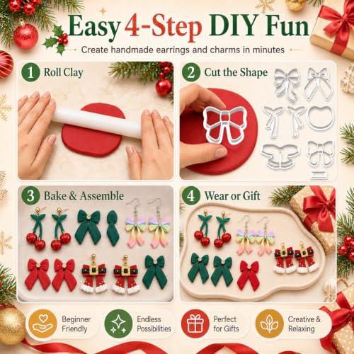 11PCS Bow Polymer Clay Cutters Set - color: Bow-11pcs