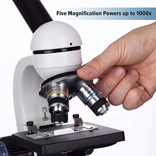 AmScope M150C-SP14-WM 1000X Portable Microscope with Slide Preparation