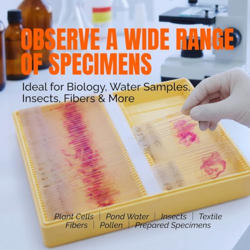 Microscope Slides and Covers, 50 Optical Float Glass Slides+100 Coverslips