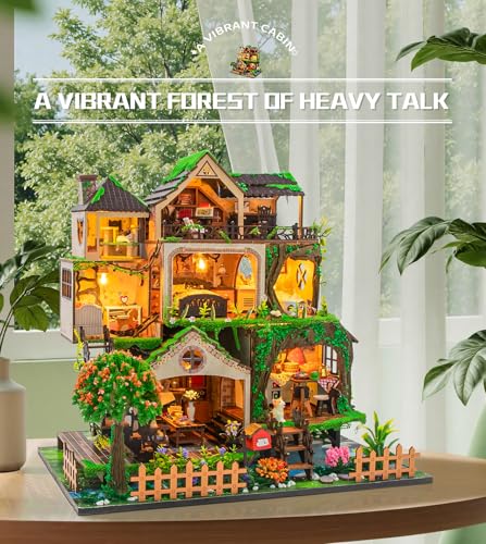 Spilay DIY Miniature House Kit for Adults, Miniature Dollhouse Kit - color: Fairy Tale Forest