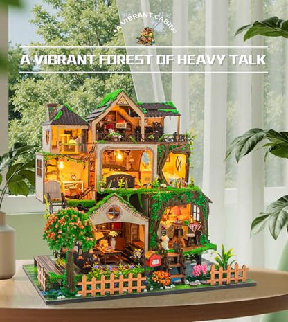 Spilay DIY Miniature House Kit for Adults, Miniature Dollhouse Kit - color: Fairy Tale Forest