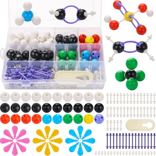 208 Pcs Organic Chemistry Model Kit, Portable Molecular Model Kits - style: Combination1 208Pcs