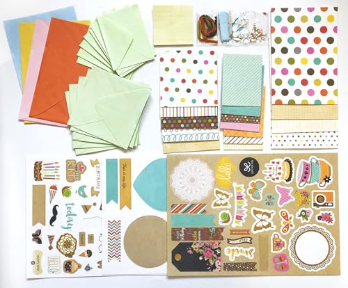 Huralona Greeting Card Making Supplies Envelope Kit Gift Anniversary Craft - color: Green