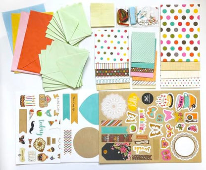 Huralona Greeting Card Making Supplies Envelope Kit Gift Anniversary Craft - color: Green