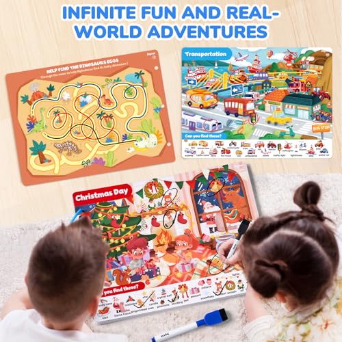 JoyCat Seek & Find Game Books - Preschool Learning Activity for 3-8 - style: 2. Seek & Find