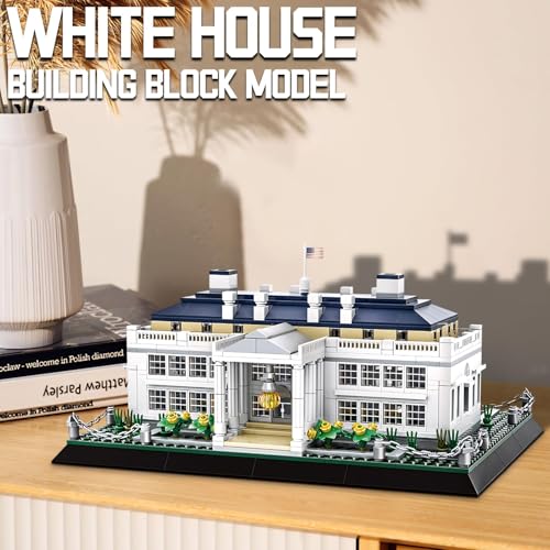 CAXIMSY White House Model Building Block Sets 895 Pieces Washington Famous Landmark Architecture Gifts for Adults - color: White House Architecture