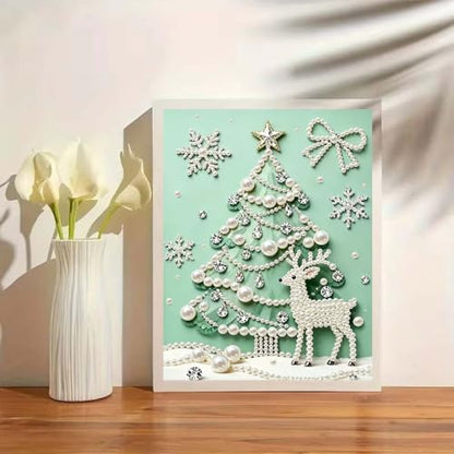 Christmas Tree Pearl Diamond Art Kits For Adults,Elk Diamond Painting Kit - color: GM8872