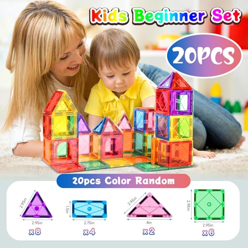 Magnetic Tiles Building Blocks for 3 4 5 6 7 8+ Years Old Boys Girls - style: Magnetic Tiles