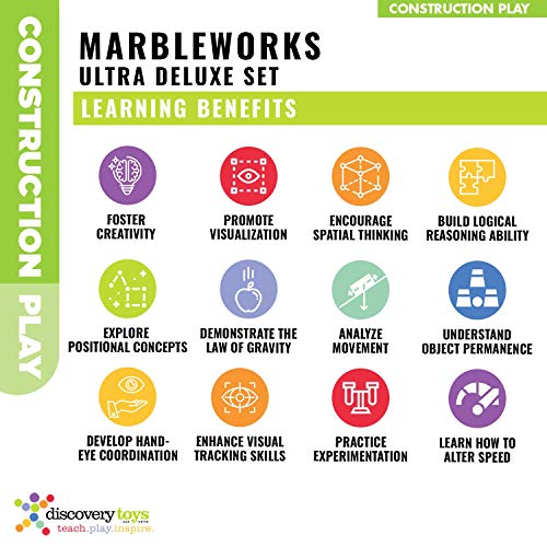 Discovery Toys MARBLEWORKS® Marble Run Ultra Deluxe Set | Kid-Powered Learning | STEM Educational Building Block Toy Learning & Childhood Development 5 Years Old and Up - style: Ultra Deluxe Set