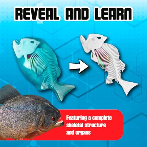 Top Secret Toys Dissect-It Mini Labs Piranha Lab Dissection Kit for Kids, Realistic Synthetic Kids Science Kit - On, Biology and Animal Anatomy, STEM Toy, Ages 6+ - style: Mini Piranha