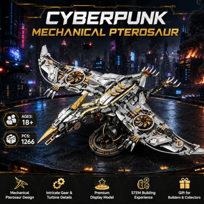 Mechanical Dinosaur Building Set, 1266-Piece Pterosaur Model Kit for Adults - color: Mechanical Pterosaur