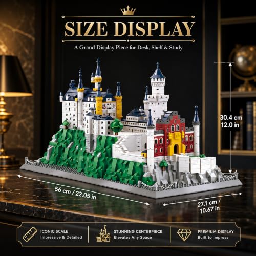 Neuschwanstein Castle Architecture Building Block Set 1969 Pcs - style: Neuschwanstein Castle