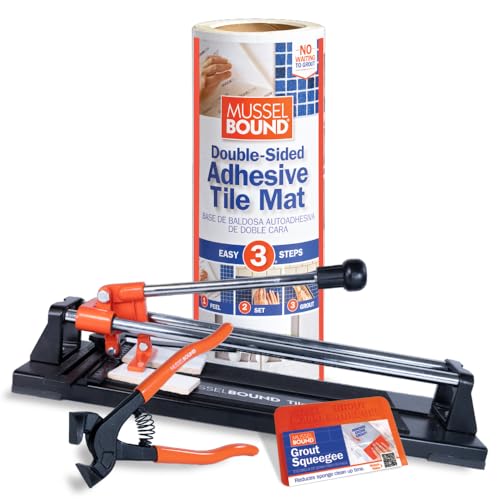 MusselBound® - DIY Starter Kit (up to 15 sq ft) Score, Snap & Stick. Essentials to Tile a Small backsplash