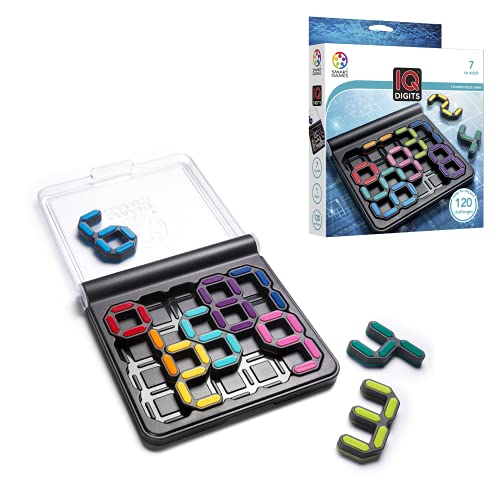 SmartGames IQ Digits - Number Math Travel Puzzle Brain Teaser, Ages 7+