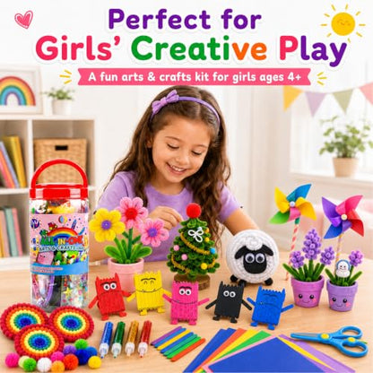 FUNZBO Arts and Crafts Supplies for Kids - Toddler DIY School Craft Set - size: Jar Set (Medium)