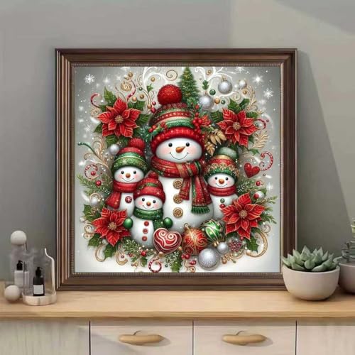 Diamond Painting Kits for Adults,Snowman Family Diamond Art Kits 12 x 12in - color: SH006-1