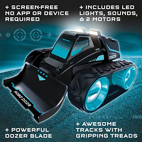 Thames & Kosmos Code+Control Robo Dozr Engineering & Robotics Kit | Build & Program a Robotic Bulldozer | Includes LED Lights, Speaker, Motors, Flexible Tracks & More Durable Building Pieces