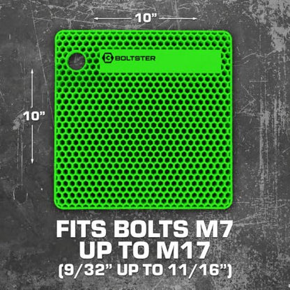 Boltster Original Silicone Fastener Organizer Tray, Bolt and Screw Holder for Mechanics, Automotive, Industrial and DIY Projects, Heat and Chemical Resistant, Green - color: Green