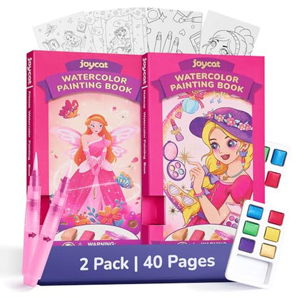 JoyCat 2 Pack Pocket Paint with Water Coloring Books for Kids - style: 2 Pack - Makeup & Princess