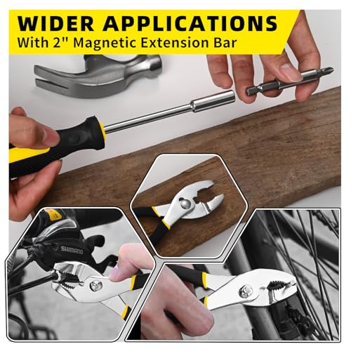 58-Piece Household Tool Set, Yellow Hand Kit with Plastic Toolbox - color: Yellow, size: 58-Piece