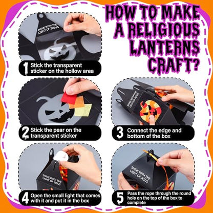 Simgoing 12 Sets Halloween Jack-O-Lantern Crafts Tissue Paper Crafts - style: Jack-O-Lantern