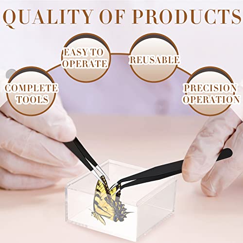 Taiyin 14 Pcs Insect Pinning Tools Kit, Clear Insect Display Case