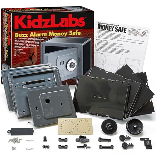 4M KidsLabs Buzz Alarm Money Safe - DIY Electric Piggy Bank Building Kit