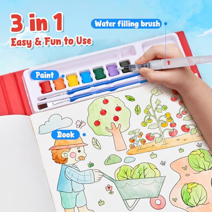 JoyCat Paint with Water Coloring Books for Toddlers (Farm) - style: Farm