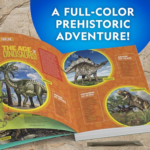 National Geographic Dinosaur Fossil Dig Kit with Dino Book for Kids 8-12 - style: Dino Dig Kit