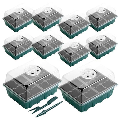 Mr. Pen- Seed Starter Tray Kits, 6.6"x4.6", 10 Set, Total 120 Cells - size: 12-Cells 10-Pack