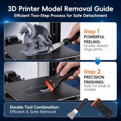 46-Piece 3D Printer Accessories, 3D Printer Tool Kit for Cleaning & Removal