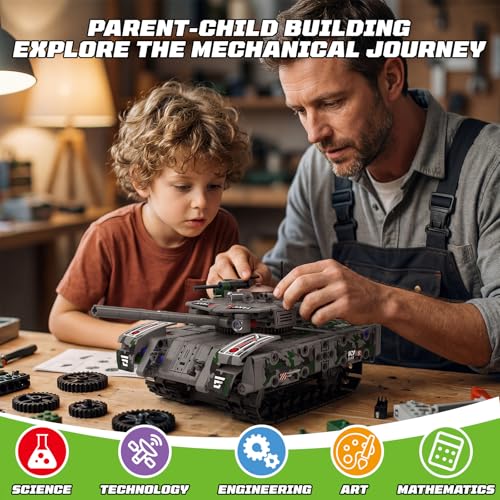 Robot Building Kit with Remote Control STEM Gift for Boys Age 6-14 | Birthday Gift for Boys Girls Ages 6-14 | 389PCS 5-in-1 Robot | APP + Remote | Engineering kit | Rechargeable |Educational - color: K96152