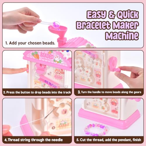 Bracelet Making Kit- Auto Beaded Jewelry Maker Toy Gift for Girls 6-12