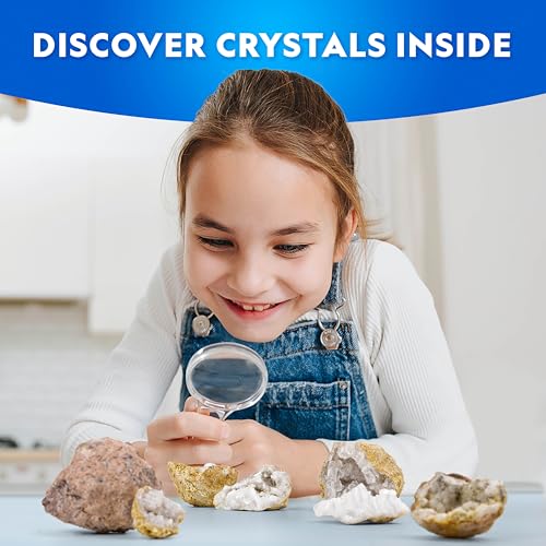 National Geographic Break Open 4 Geodes Earth Science Kit for Kids - style: 4 Geodes Kit