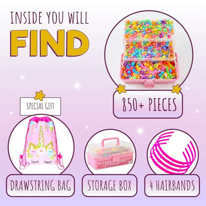 Orian Jewelry Making Kit for Girls, 850+ Pop Beads, Bracelet & Necklace - size: 850+ Piece Set