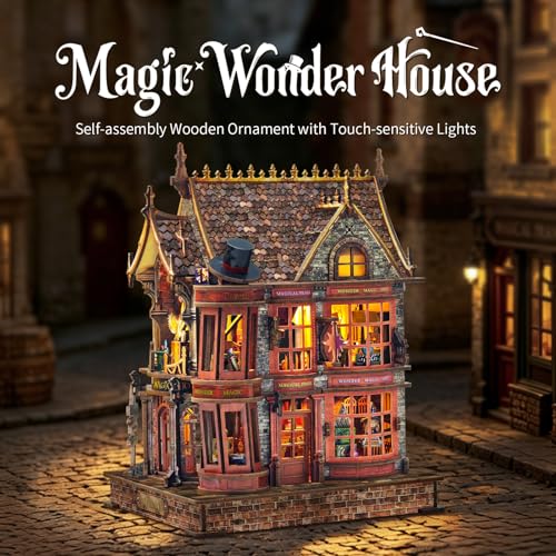 Book Nook Kit DIY Miniature House 3D Wooden Puzzle - Magic Wonder House - color: Magic Wonder House